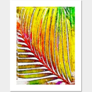 Watercolor Palm Leaf Posters and Art